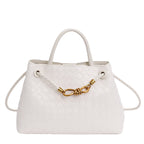 Woven Knot Top-Handle Bag