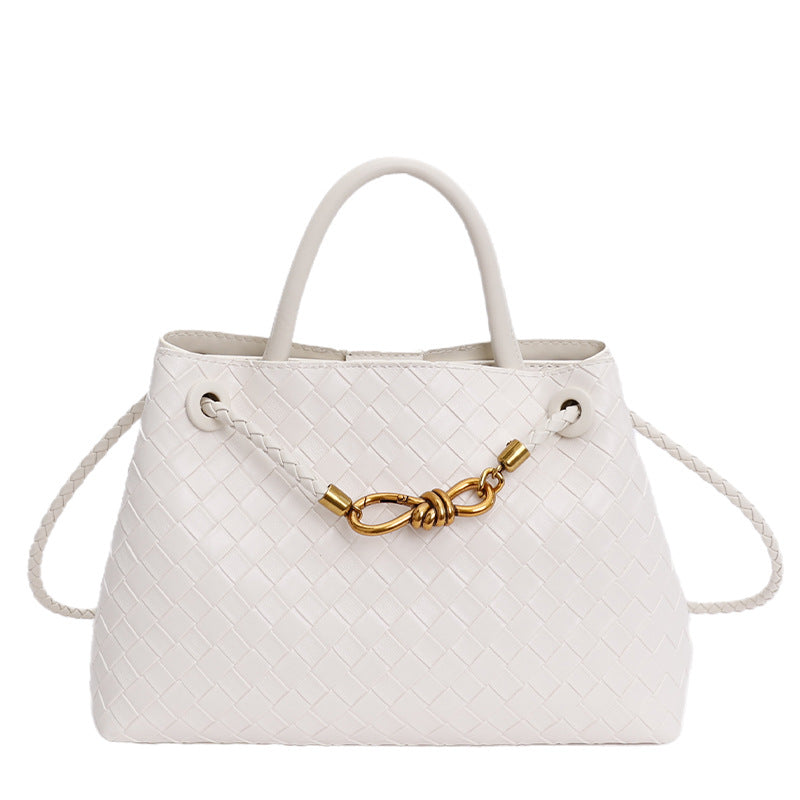 Woven Knot Top-Handle Bag