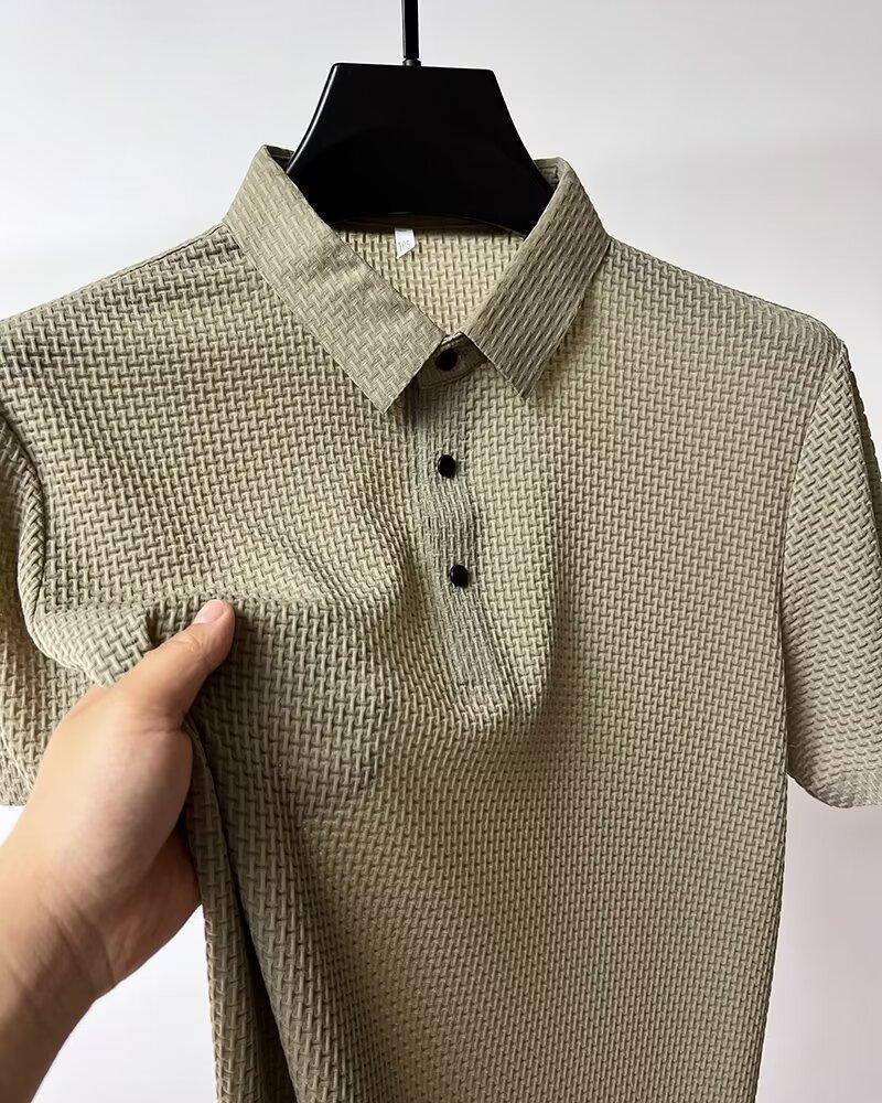 Waffle-Knit Polo — detail