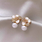 Floral Faux-Pearl Earrings