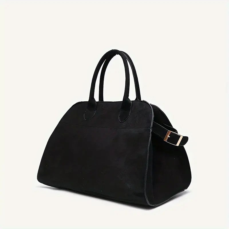 Brushed Bombé Top-Handle Bag