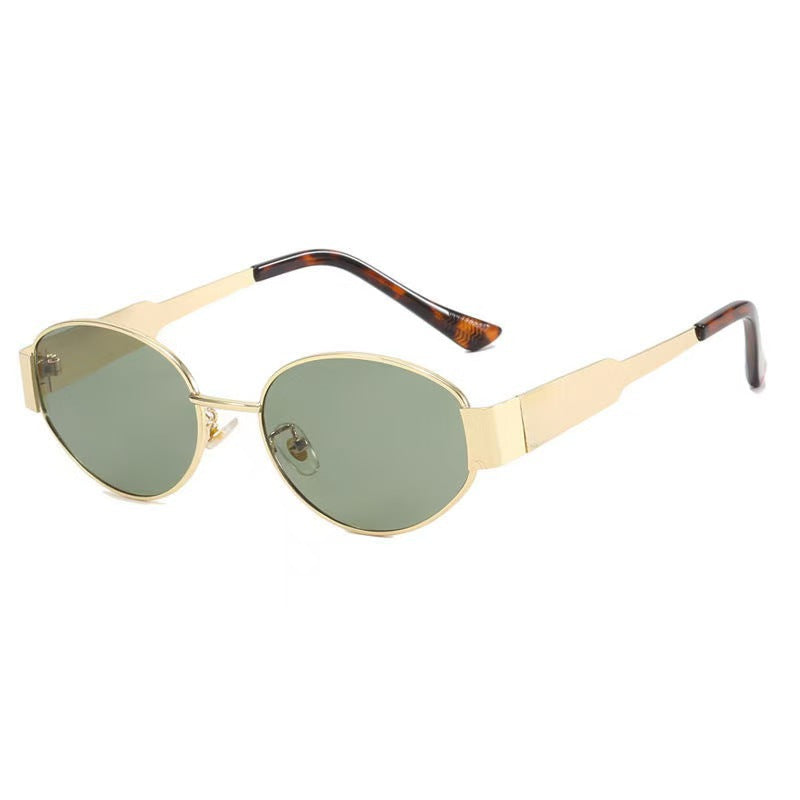 Rimless Oval Metal Sunglasses