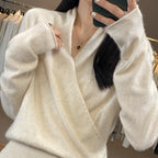 Women's V-Neck Wool Sweater