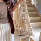 Openwork Knit Beach Tote