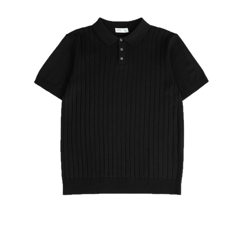 Ribbed Knit Polo