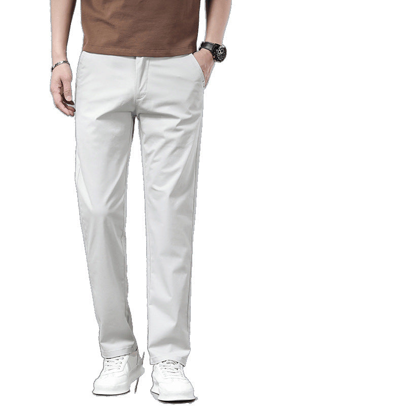 Straight-Leg Cotton Trousers