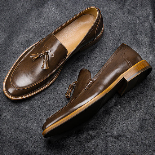 Burnished Tassel Loafers