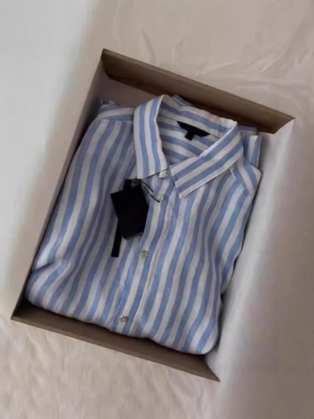 Blue Striped Linen Shirt