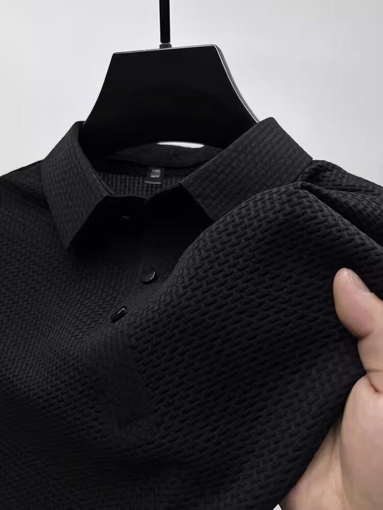 Waffle-Knit Polo