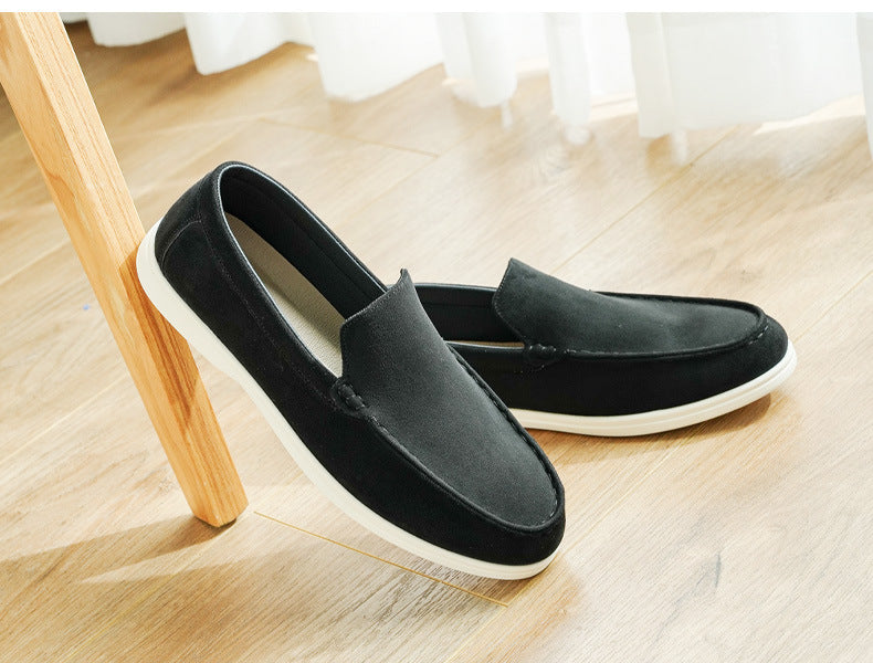 Soft Suede Slip-On Loafers — detail